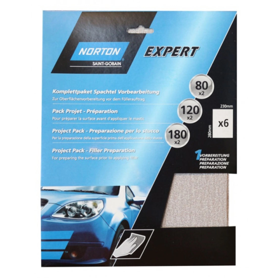 Norton Filler Preparation Project Sanding Sheets